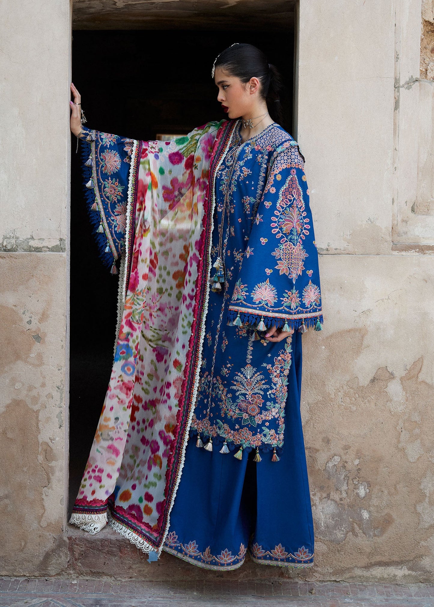 Zarqa | Hussain Rehar Luxury Lawn’25