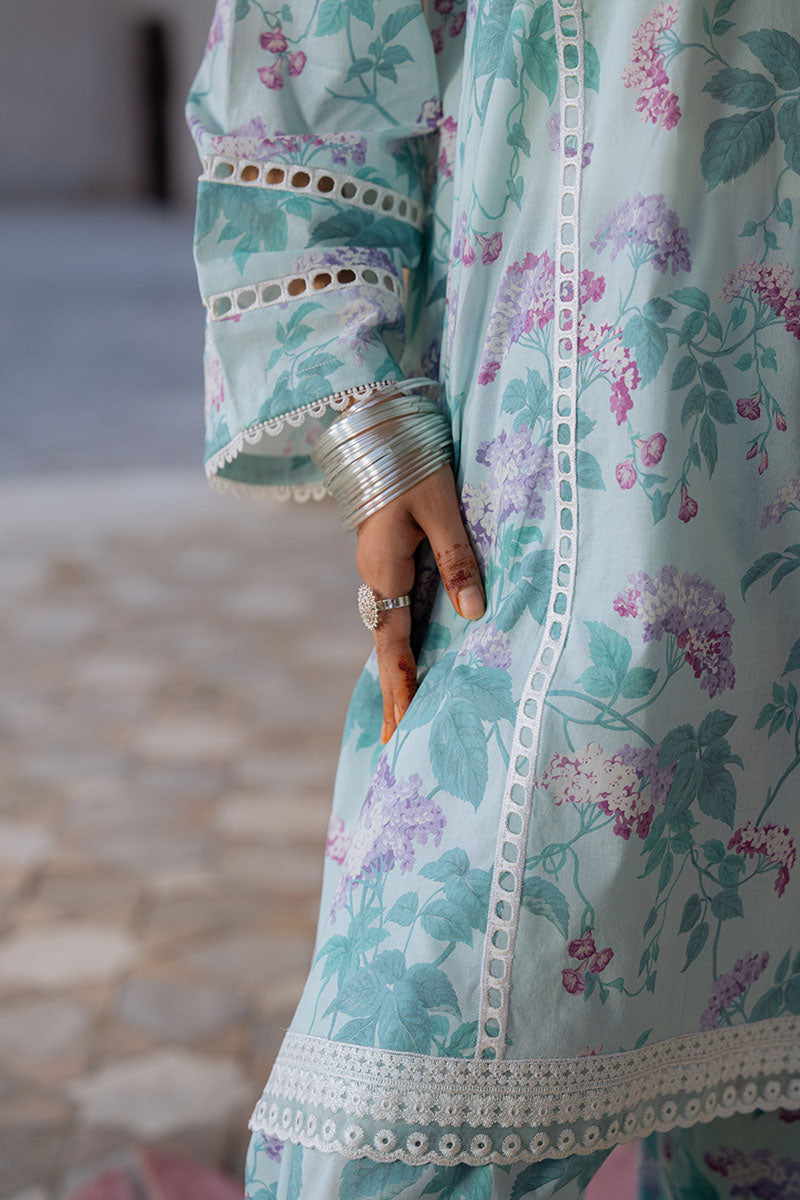 MINT GLAMOUR-3PC PRINTED LAWN SUIT | Cross Stitch