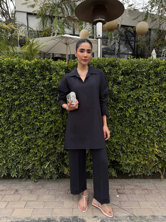 Charcoal Linen Willow Set | Sak Atelier