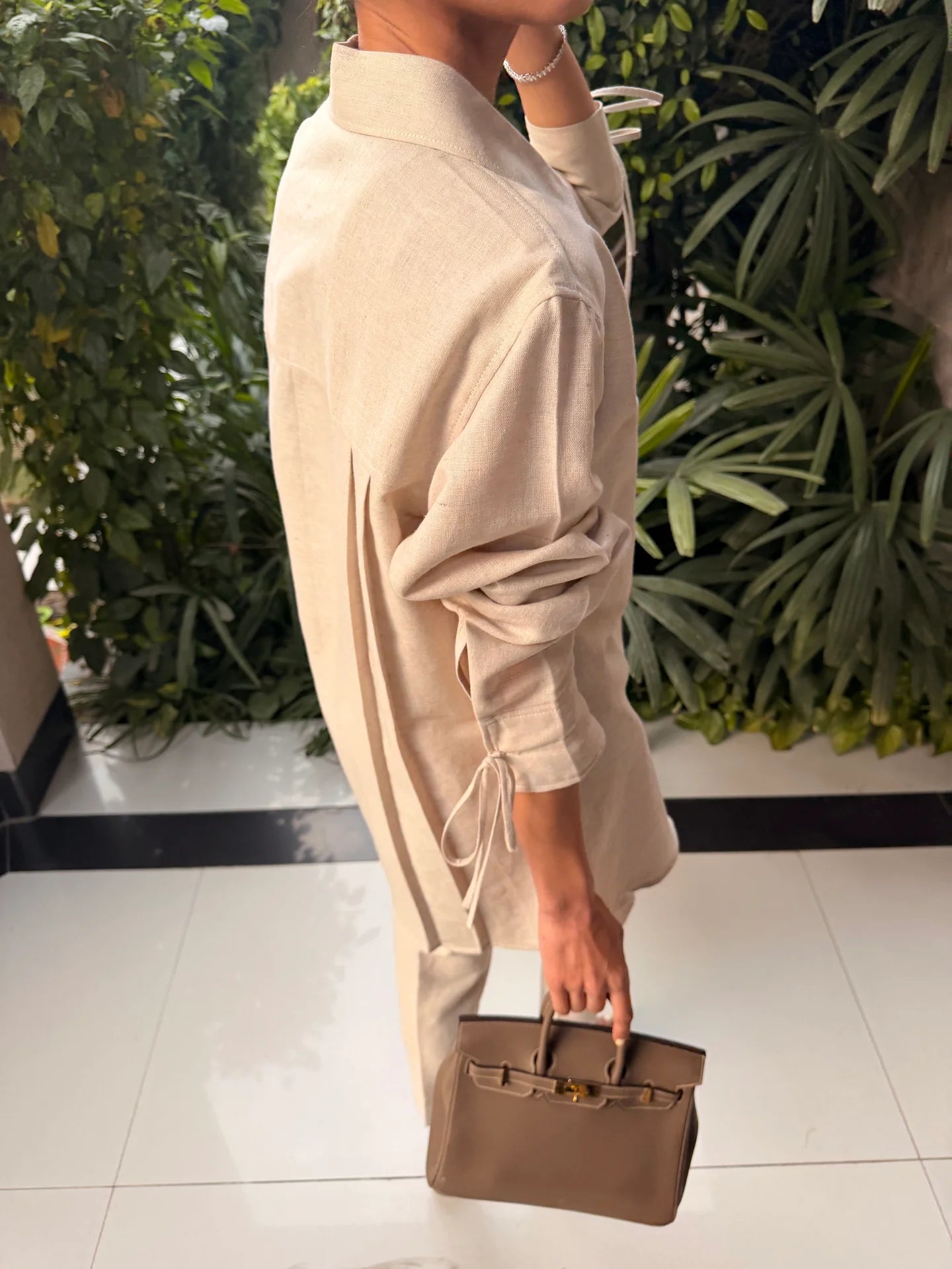 Beige Bow Set | Sak Atelier