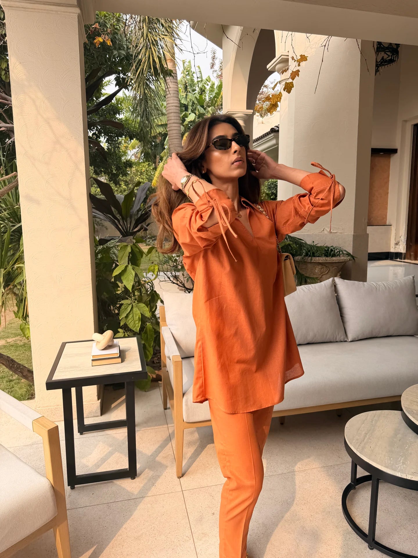 Tangerine Bow Set | Sak Atelier