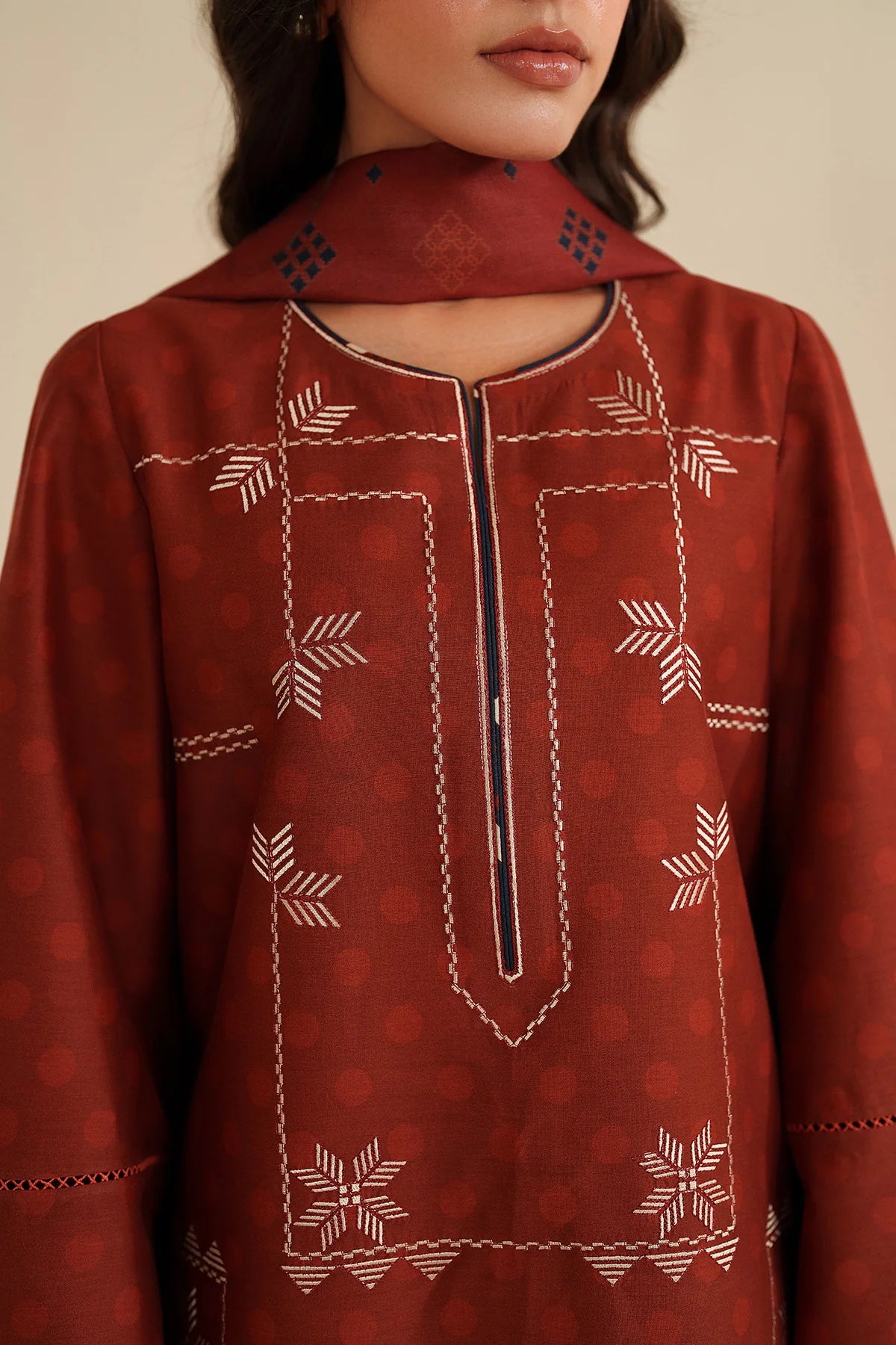 JZ-UW-D0194-0 | EMBROIDERED PREMIUM VISCOSE | Jazmin