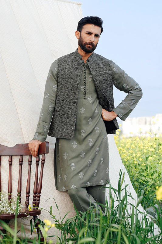 Sage Green Waistcoat | REPUBLIC MENSWEAR