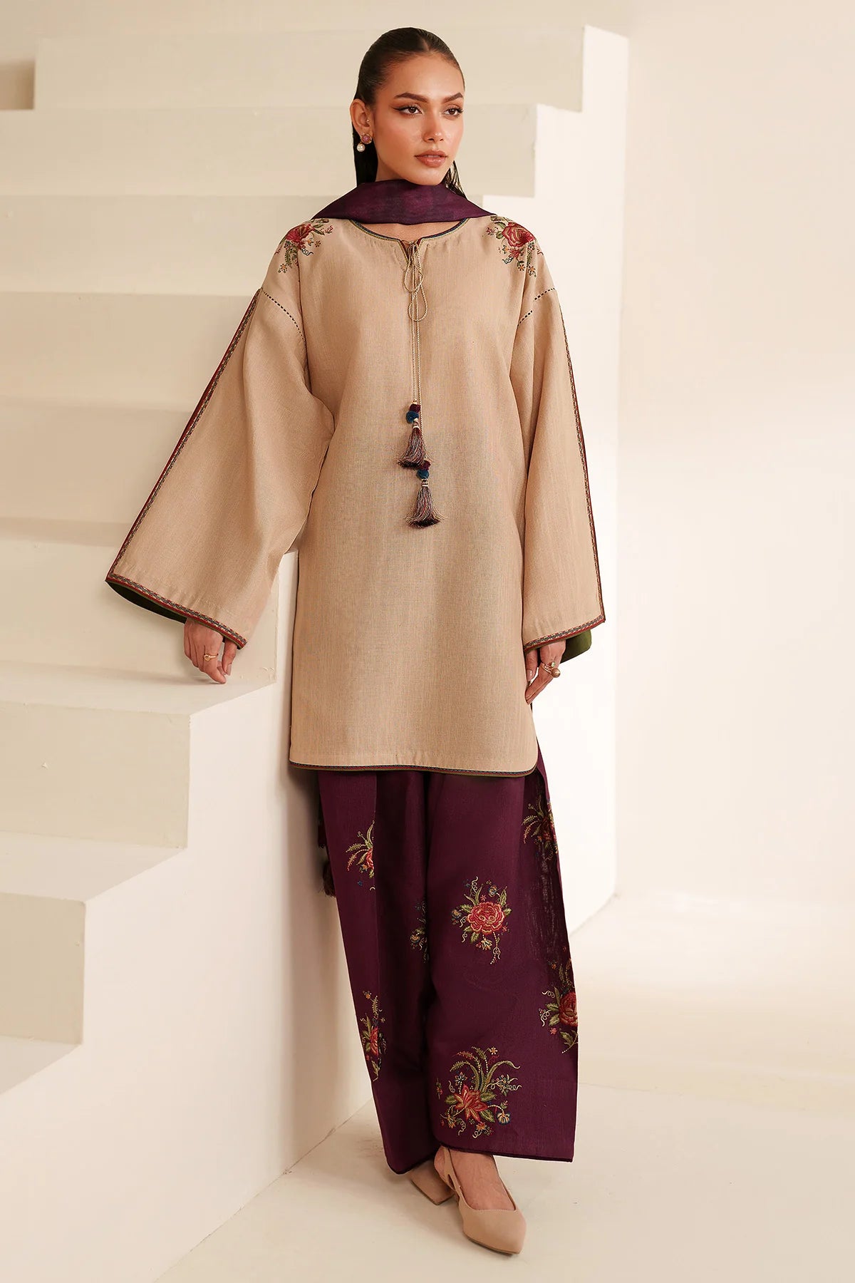 JZ-RTW-1270-1 | EMBROIDERED KHADDAR | Jazmin