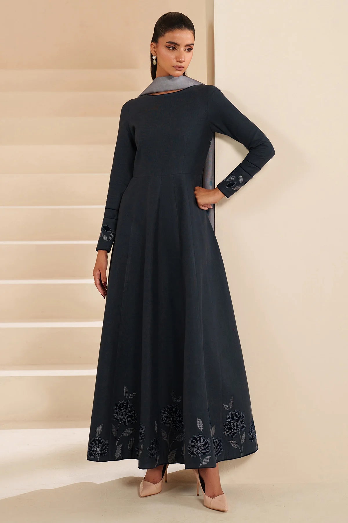 JZ-RTW-1267-1 | EMBROIDERED KHADDAR | Jazmin