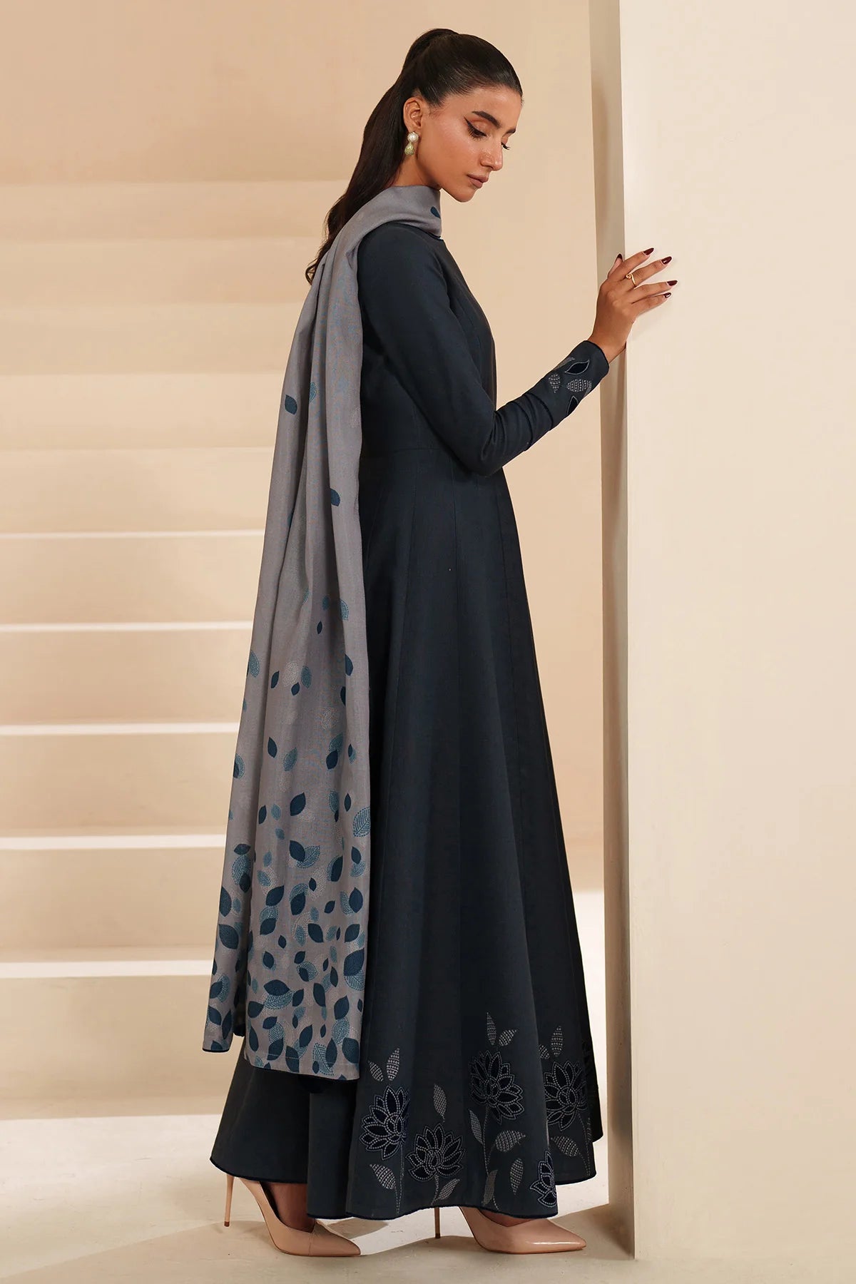 JZ-RTW-1267-1 | EMBROIDERED KHADDAR | Jazmin