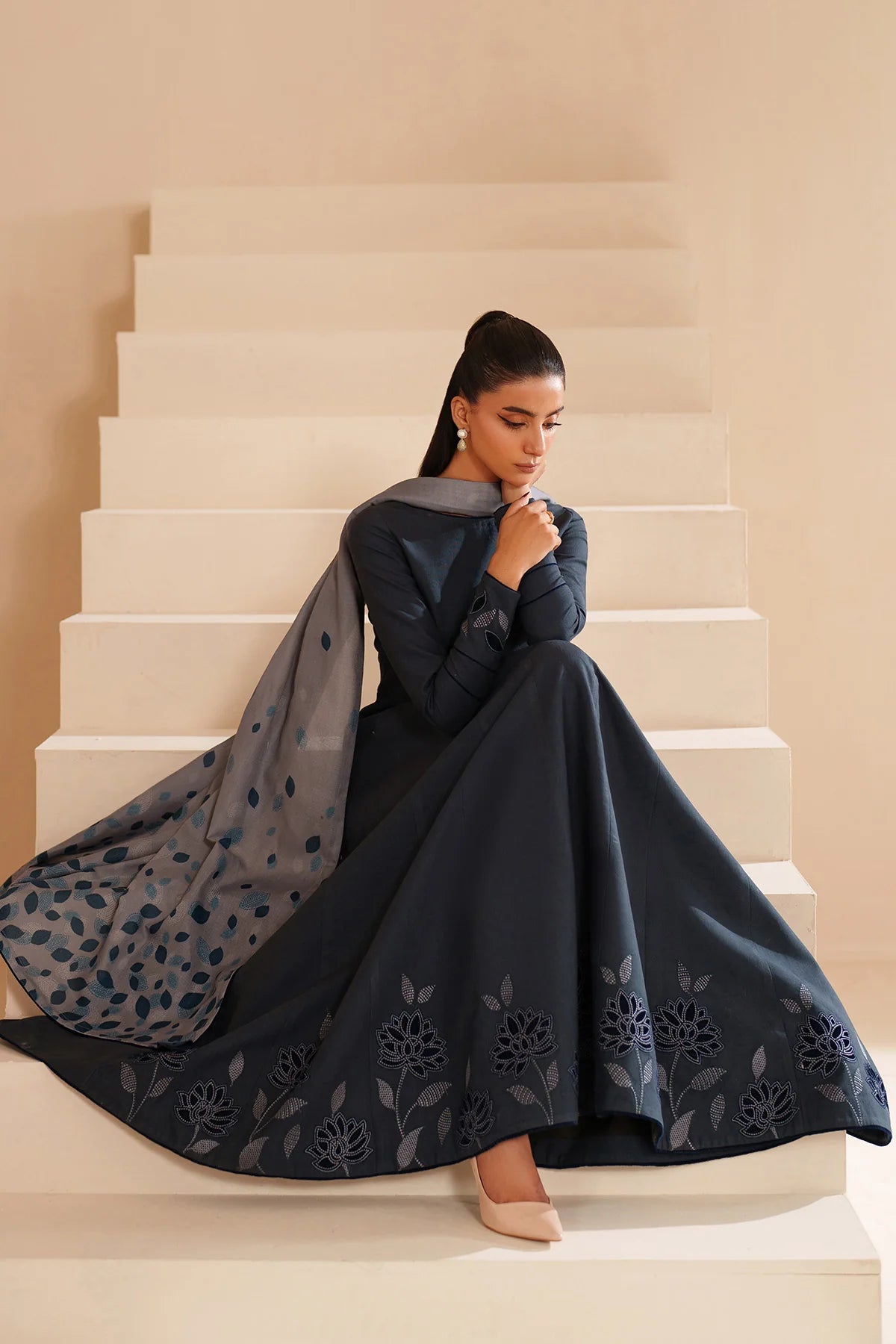 JZ-RTW-1267-1 | EMBROIDERED KHADDAR | Jazmin