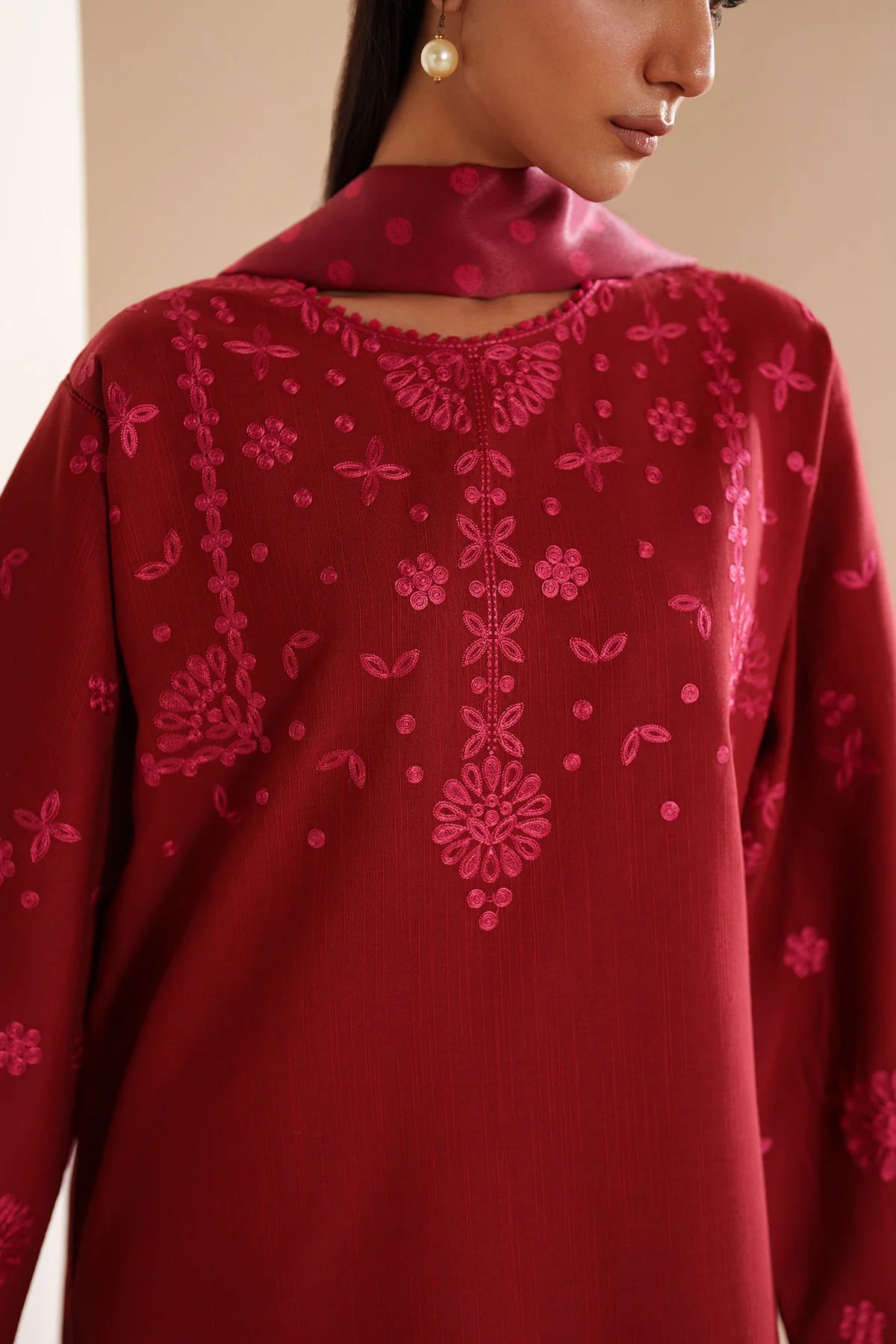 JZ-UW-D0241-0 | EMBROIDERED KHADDAR | Jazmin