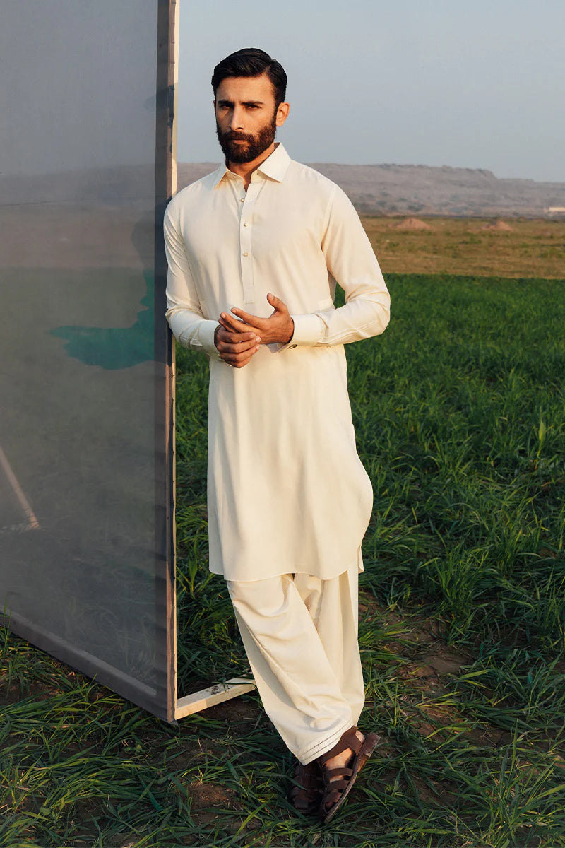 Cream Shalwar Kameez | REPUBLIC MENSWEAR