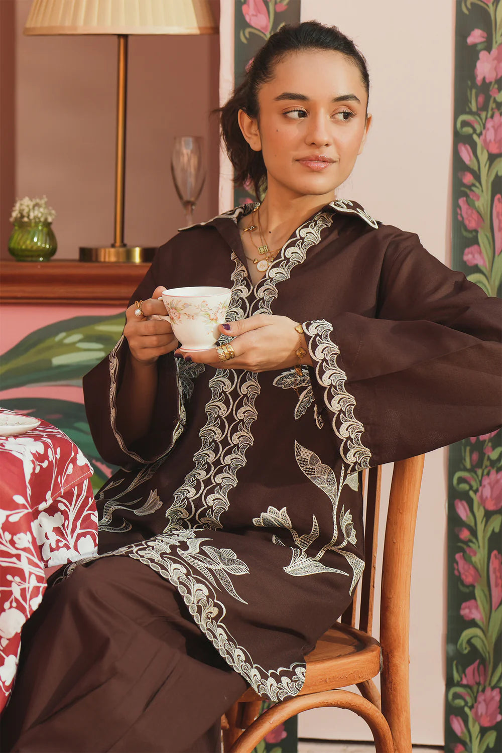 DEEP MAROON | E7696/102/302 | Women Casual SS '26 Drop 3 | Ethnc