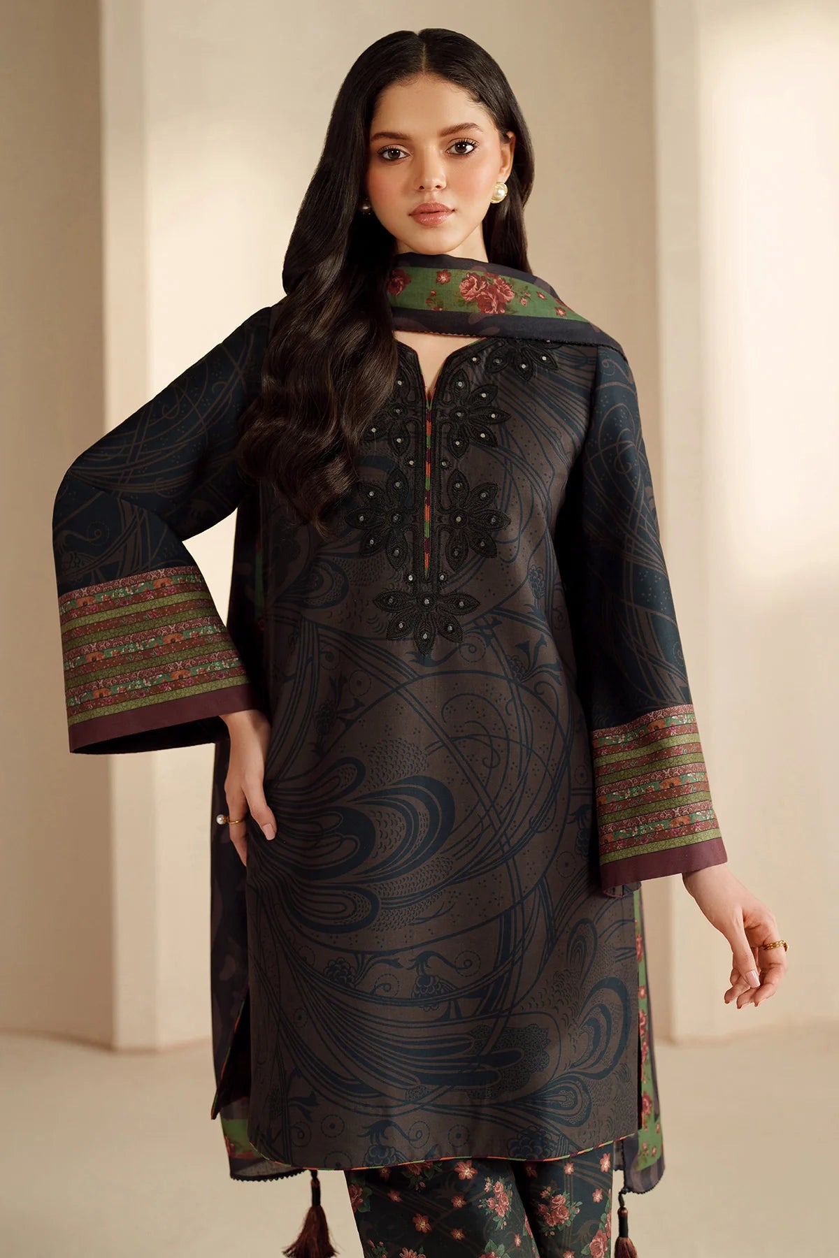 JZ-UW-D0203-0 | EMBROIDERED PREMIUM VISCOSE | Jazmin