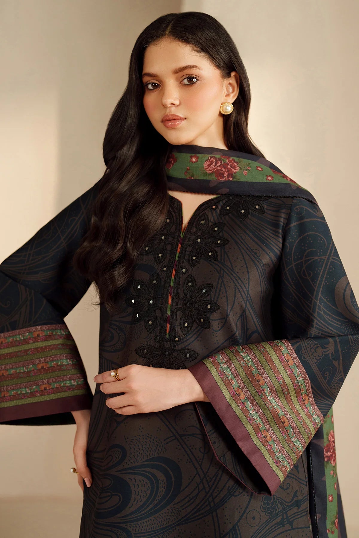 JZ-UW-D0203-0 | EMBROIDERED PREMIUM VISCOSE | Jazmin