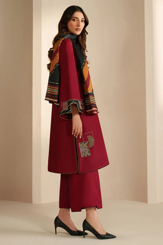 JZ-UW-D0201-0 | EMBROIDERED KHADDAR | Jazmin