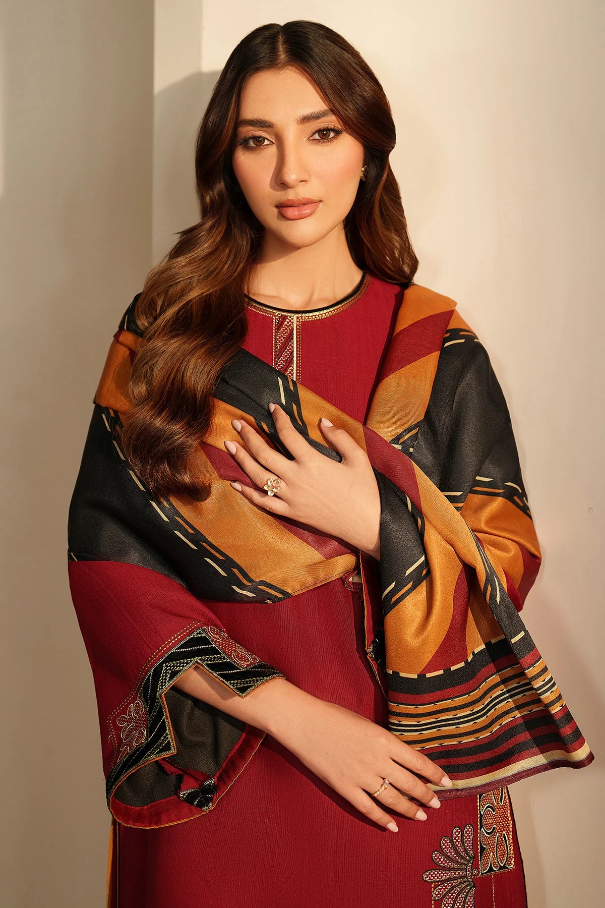 JZ-UW-D0201-0 | EMBROIDERED KHADDAR | Jazmin