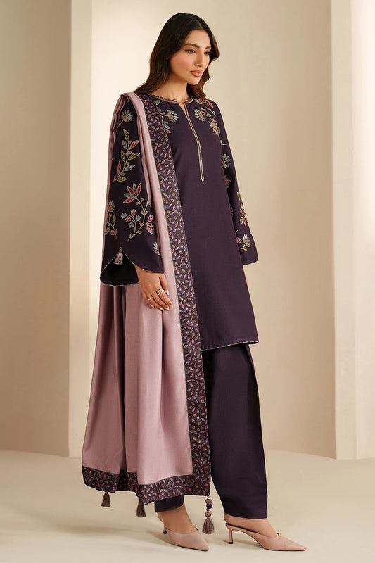 JZ-UW-D0166-0 | EMBROIDERED KHADDAR | Jazmin
