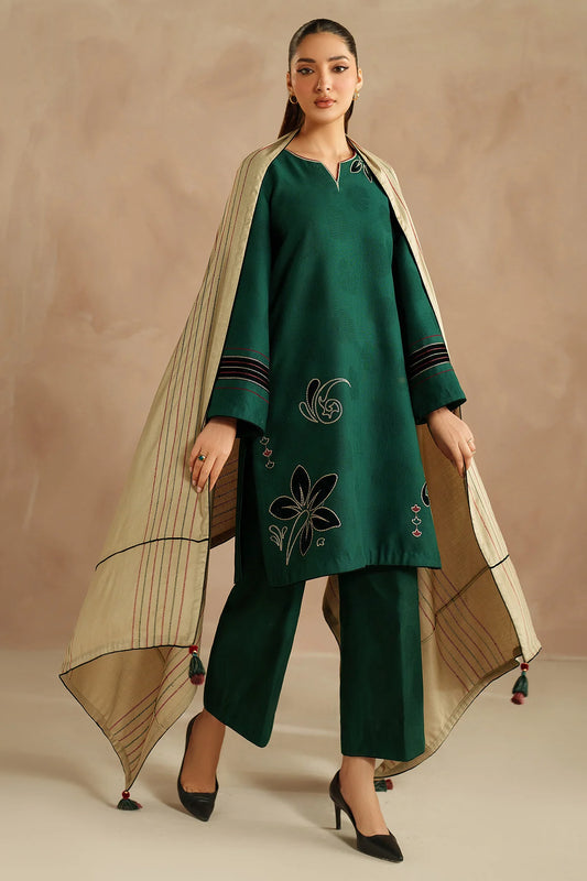 JZ-UW-D0168-0 | EMBROIDERED KHADDAR | Jazmin
