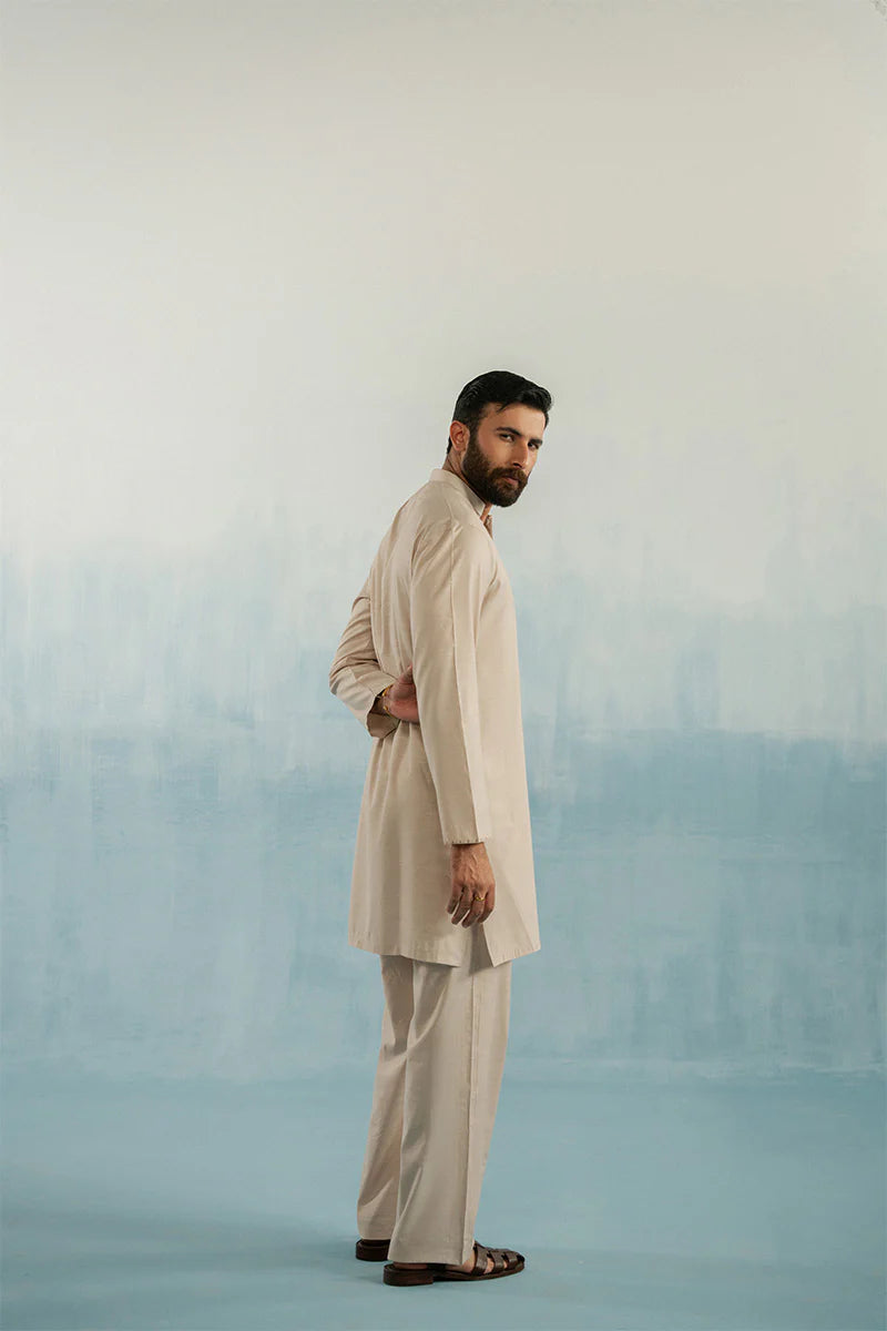'Brown' Embroidered Kurta Pajama | REPUBLIC MENSWEAR