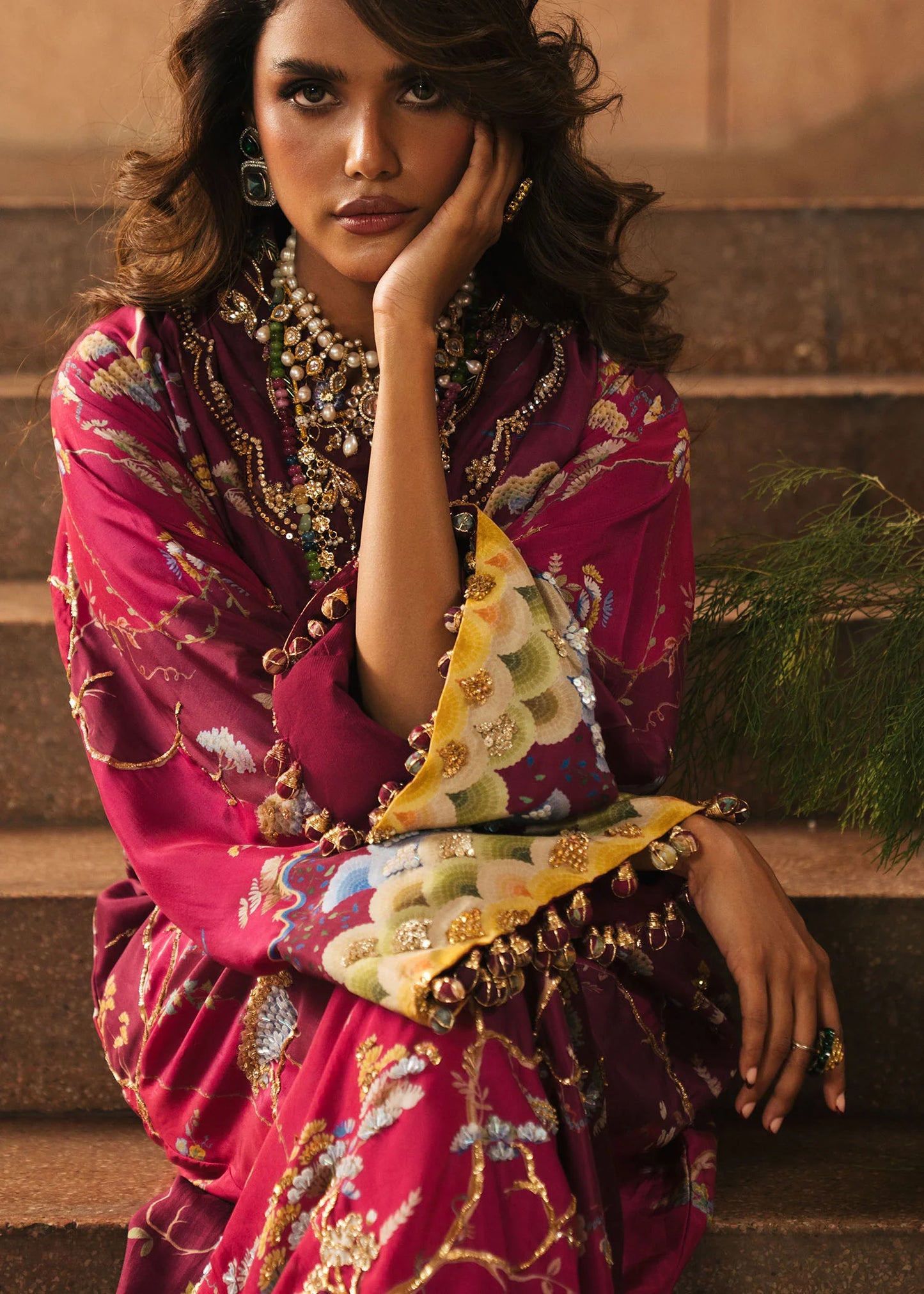 Laila - Plum |  Eid Prints | CRIMSON