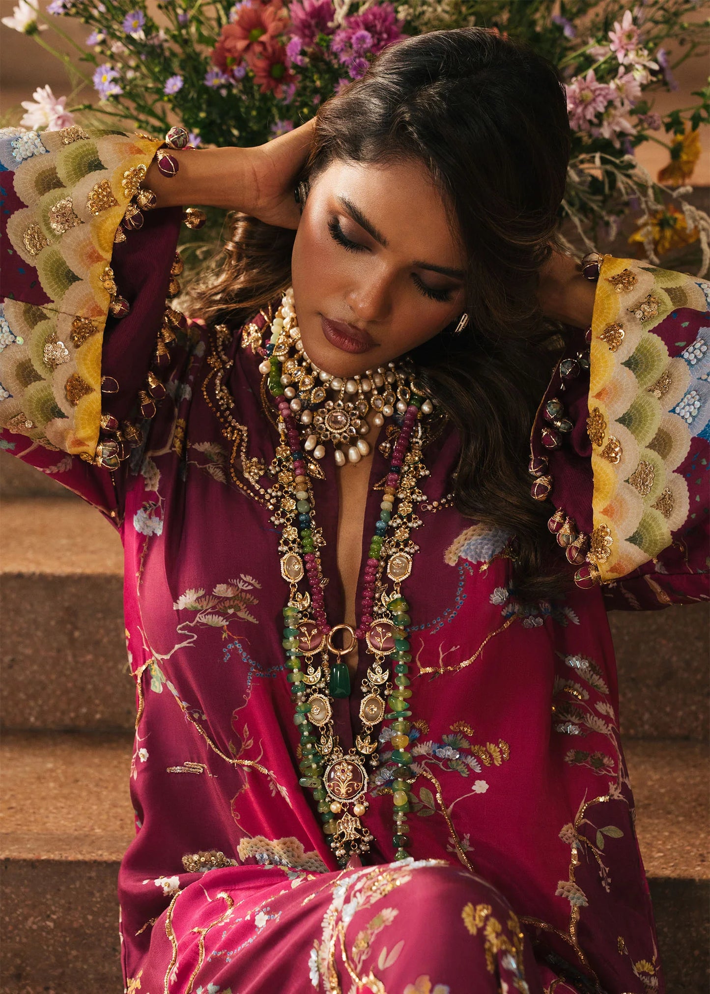 Laila - Plum |  Eid Prints | CRIMSON