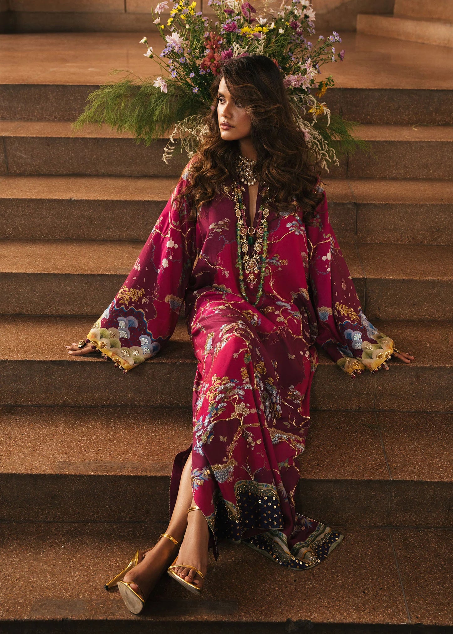 Laila - Plum |  Eid Prints | CRIMSON