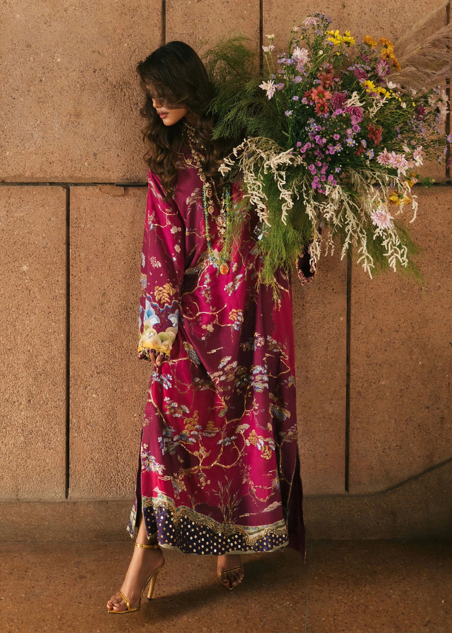 Laila - Plum |  Eid Prints | CRIMSON