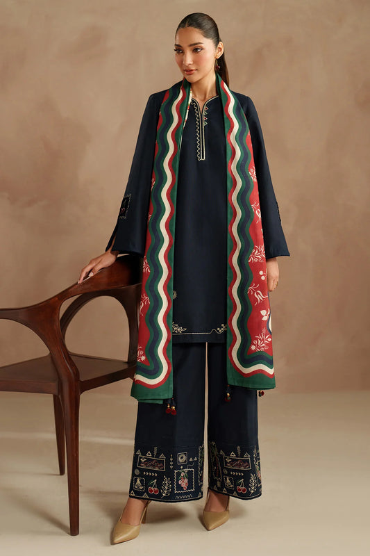 JZ-UW-D0195-0 | EMBROIDERED KHADDAR | Jazmin