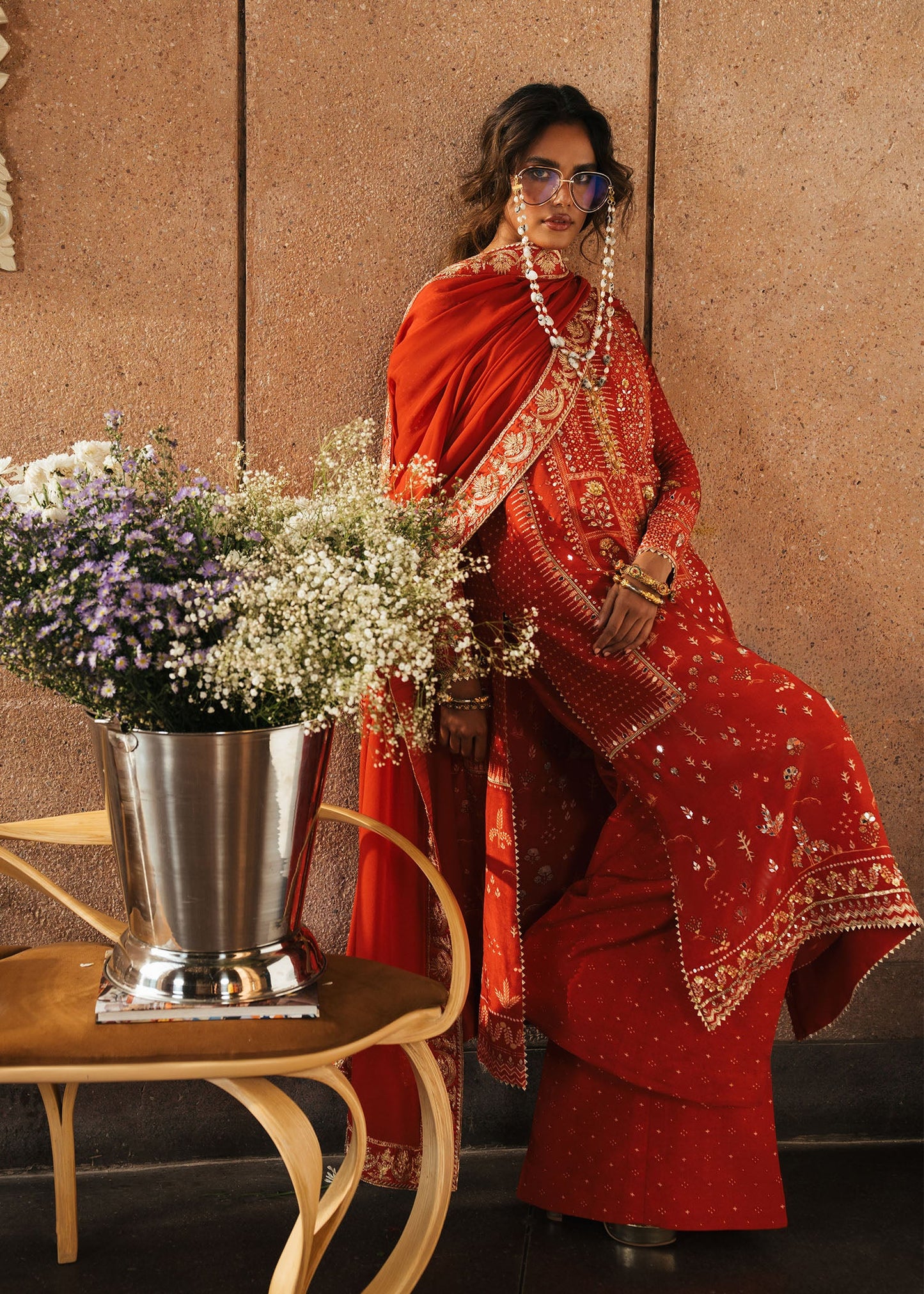 Patakha - Scarlet |  Eid Prints | CRIMSON