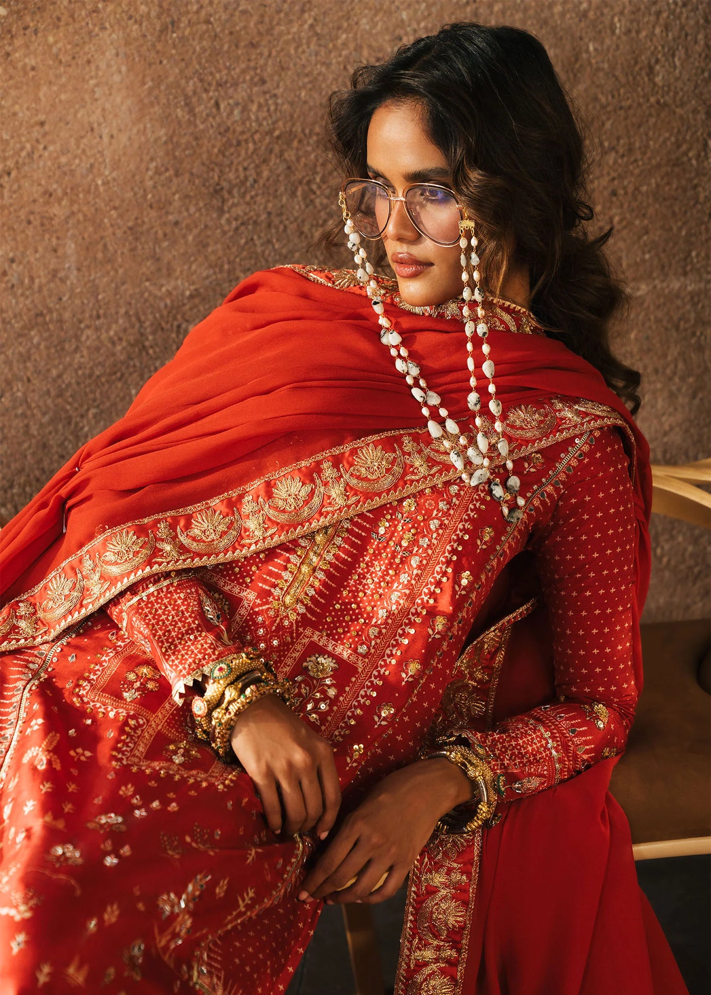 Patakha - Scarlet |  Eid Prints | CRIMSON