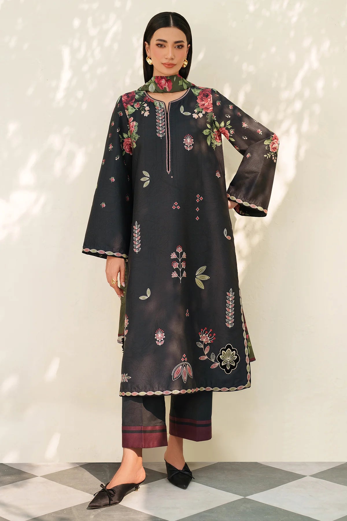JZ-UW-D0167-0 | EMBROIDERED PREMIUM VISCOSE | Jazmin