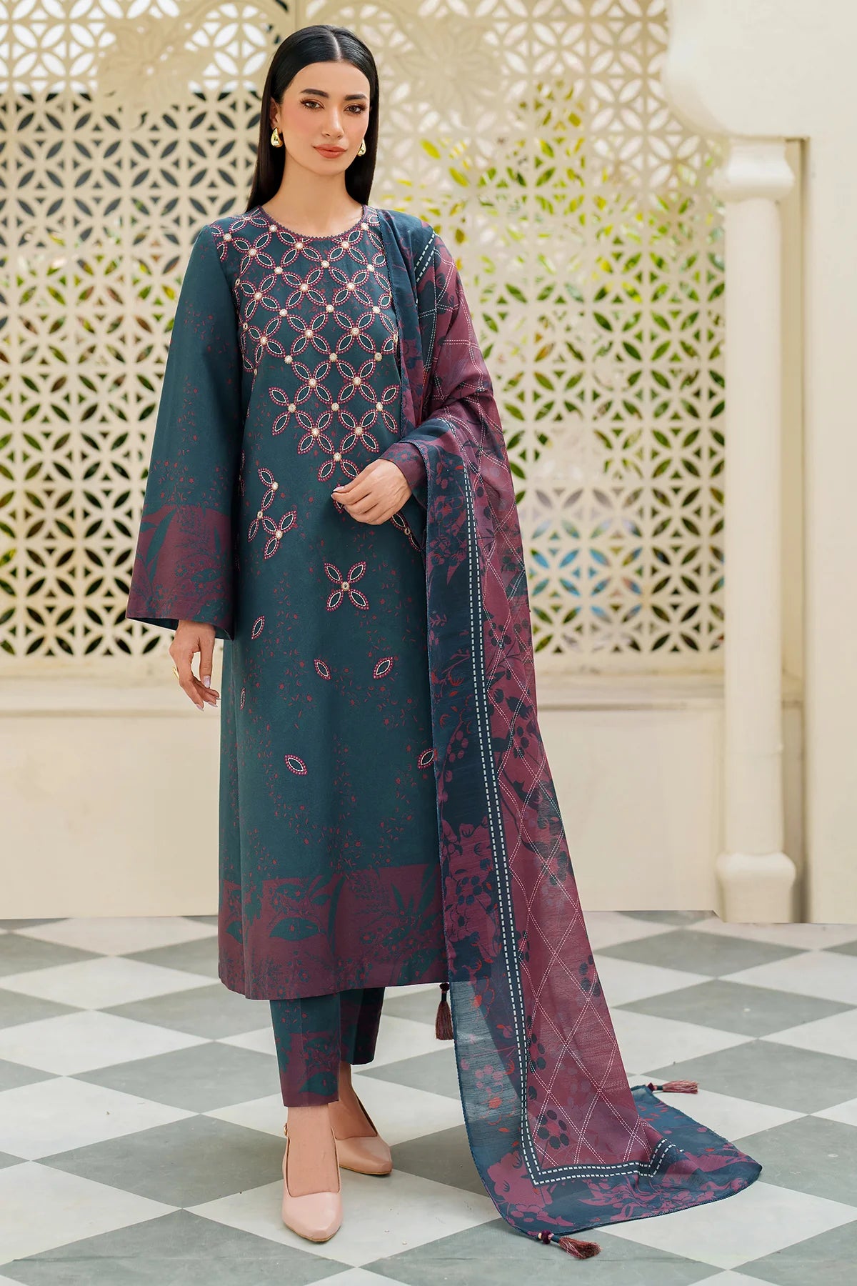 JZ-UW-D0174-0 | EMBROIDERED PREMIUM VISCOSE | Jazmin