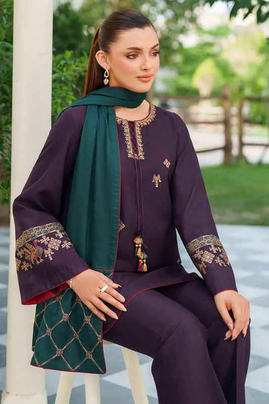 JZ-UW-D0191-0 | EMBROIDERED KHADDAR | Jazmin