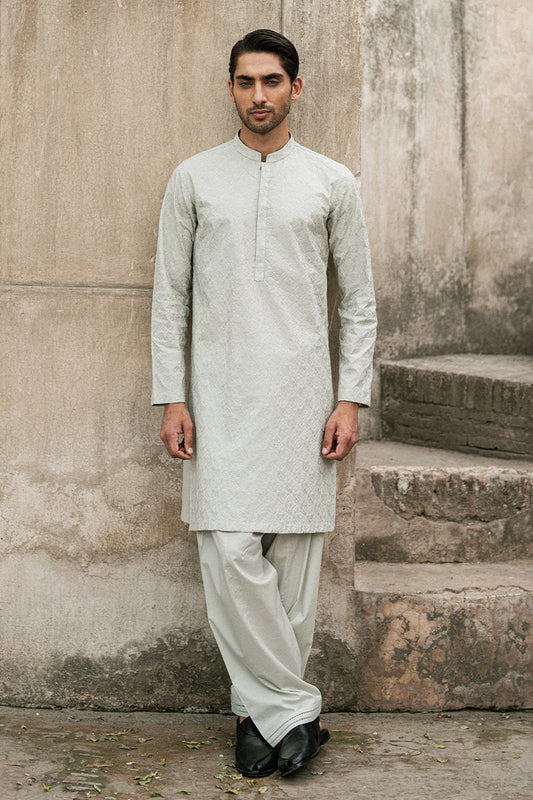 Ice Grey Kurta Shalwar | REPUBLIC MENSWEAR