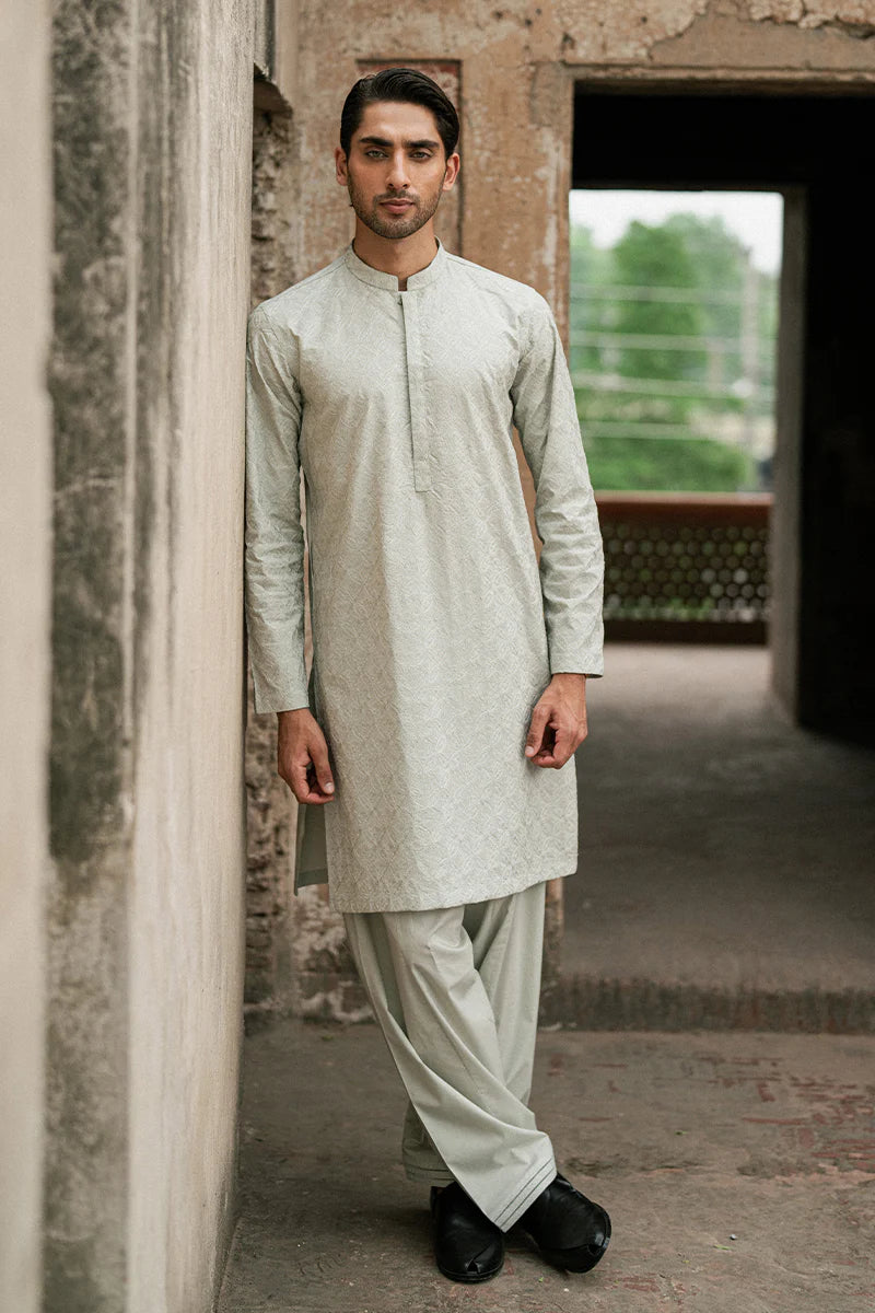 Ice Grey Kurta Shalwar | REPUBLIC MENSWEAR