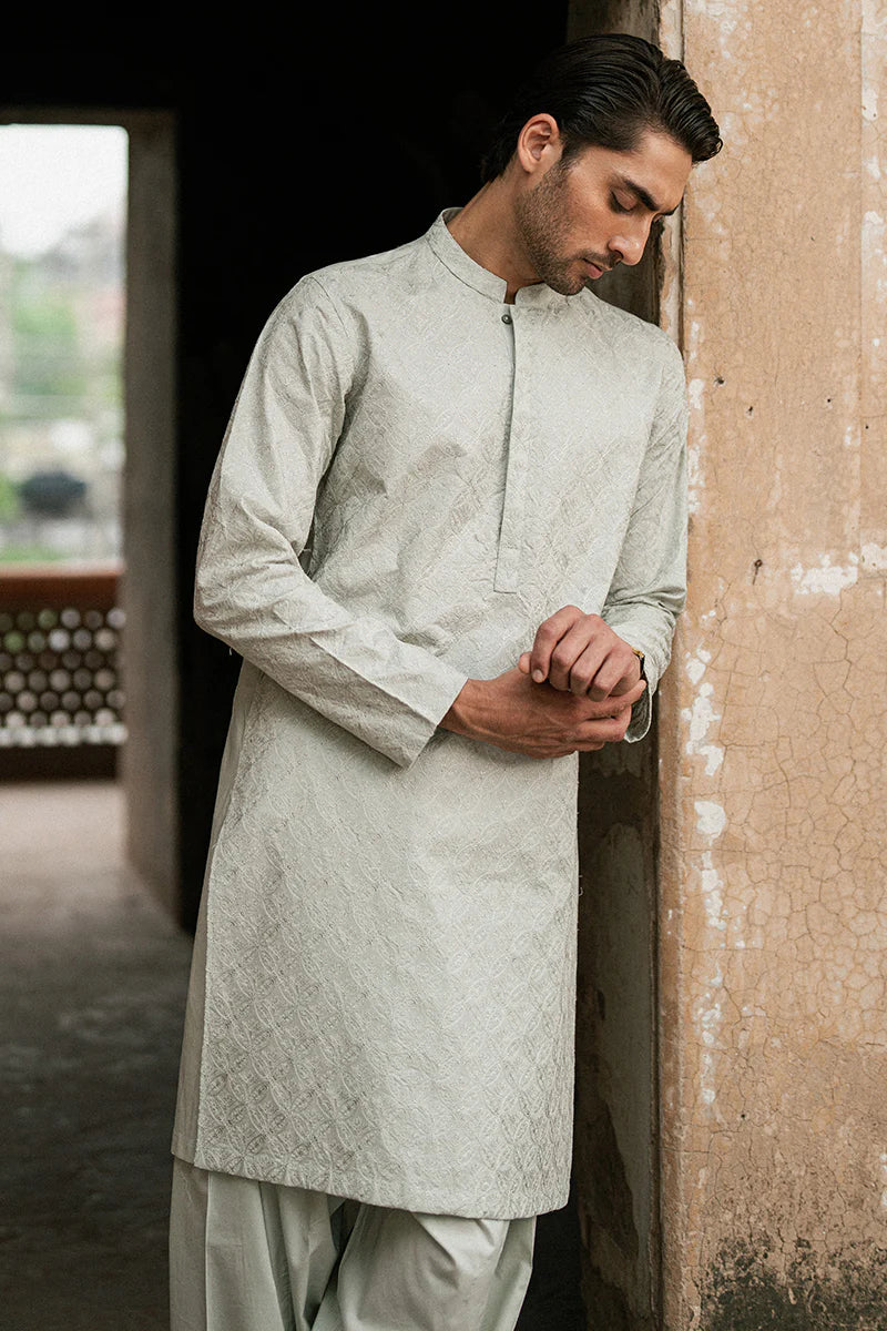 Ice Grey Kurta Shalwar | REPUBLIC MENSWEAR