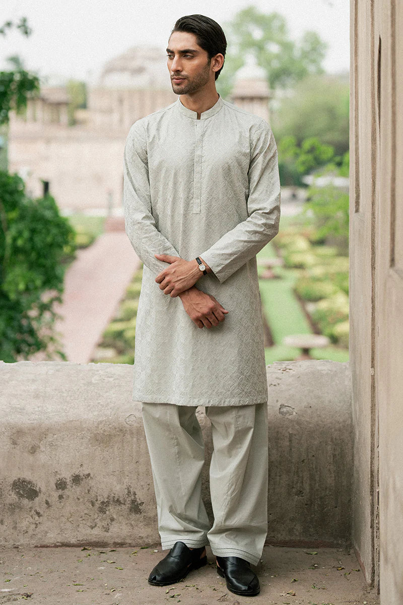 Ice Grey Kurta Shalwar | REPUBLIC MENSWEAR