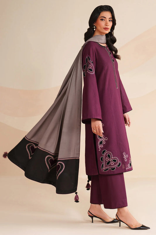 JZ-UW-D0218-0 | EMBROIDERED KHADDAR | Jazmin