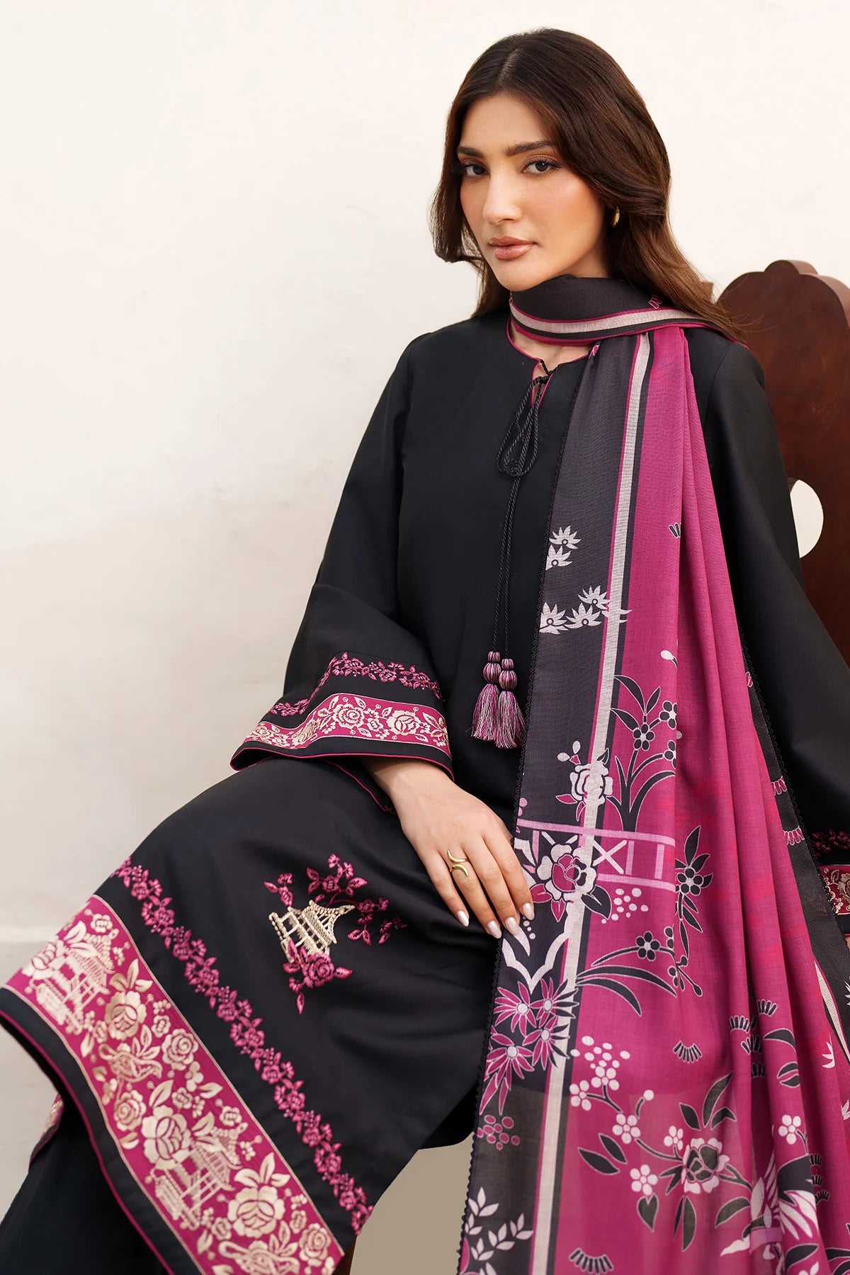 JZ-UW-D0154-0 | EMBROIDERED PREMIUM VISCOSE | Jazmin