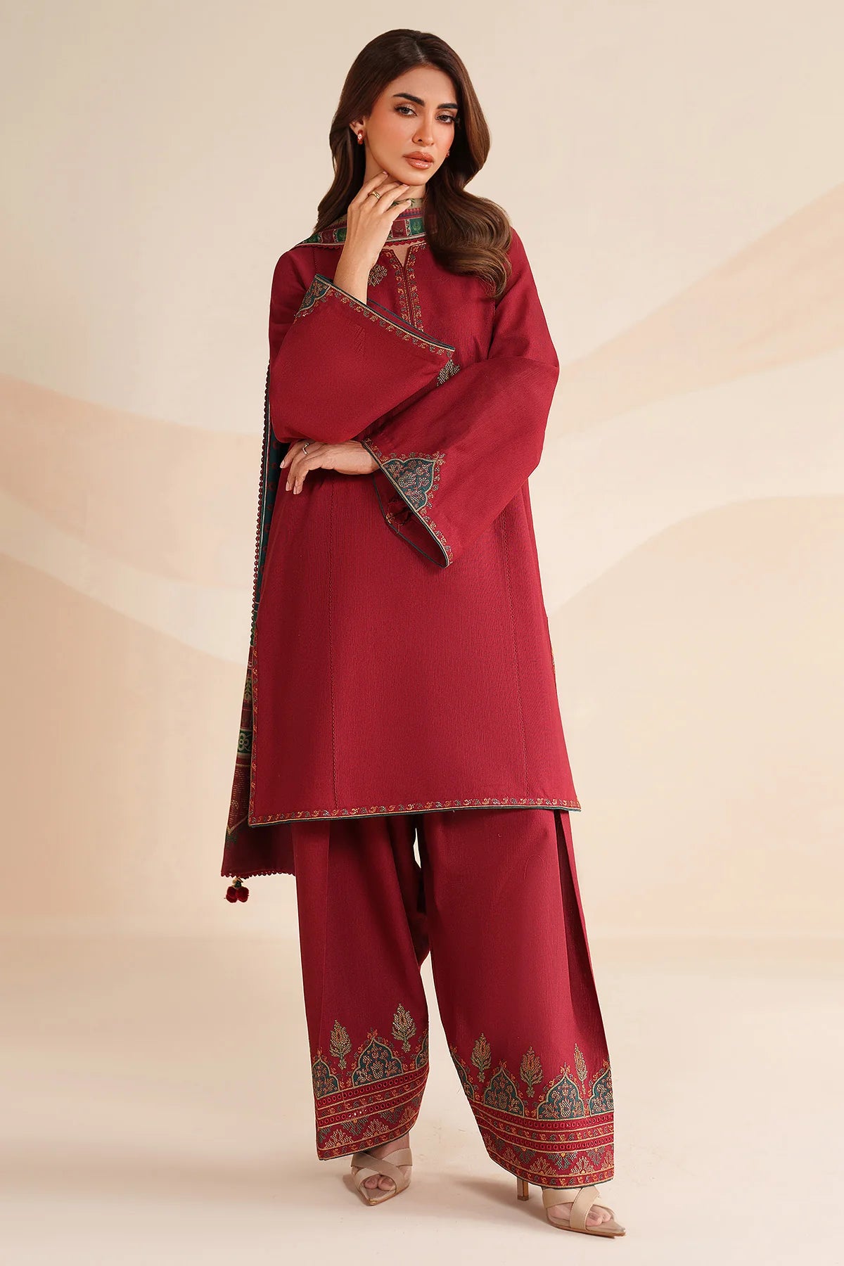 JZ-UW-D0240-0 | EMBROIDERED KHADDAR | Jazmin