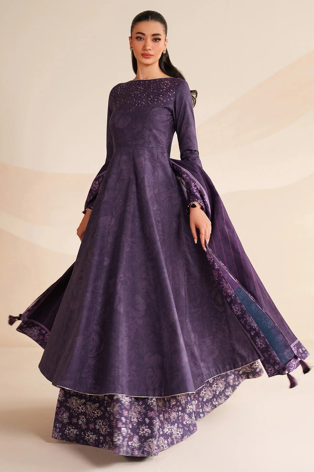 JZ-UW-D0244-0 | EMBROIDERED PREMIUM VISCOSE | Jazmin