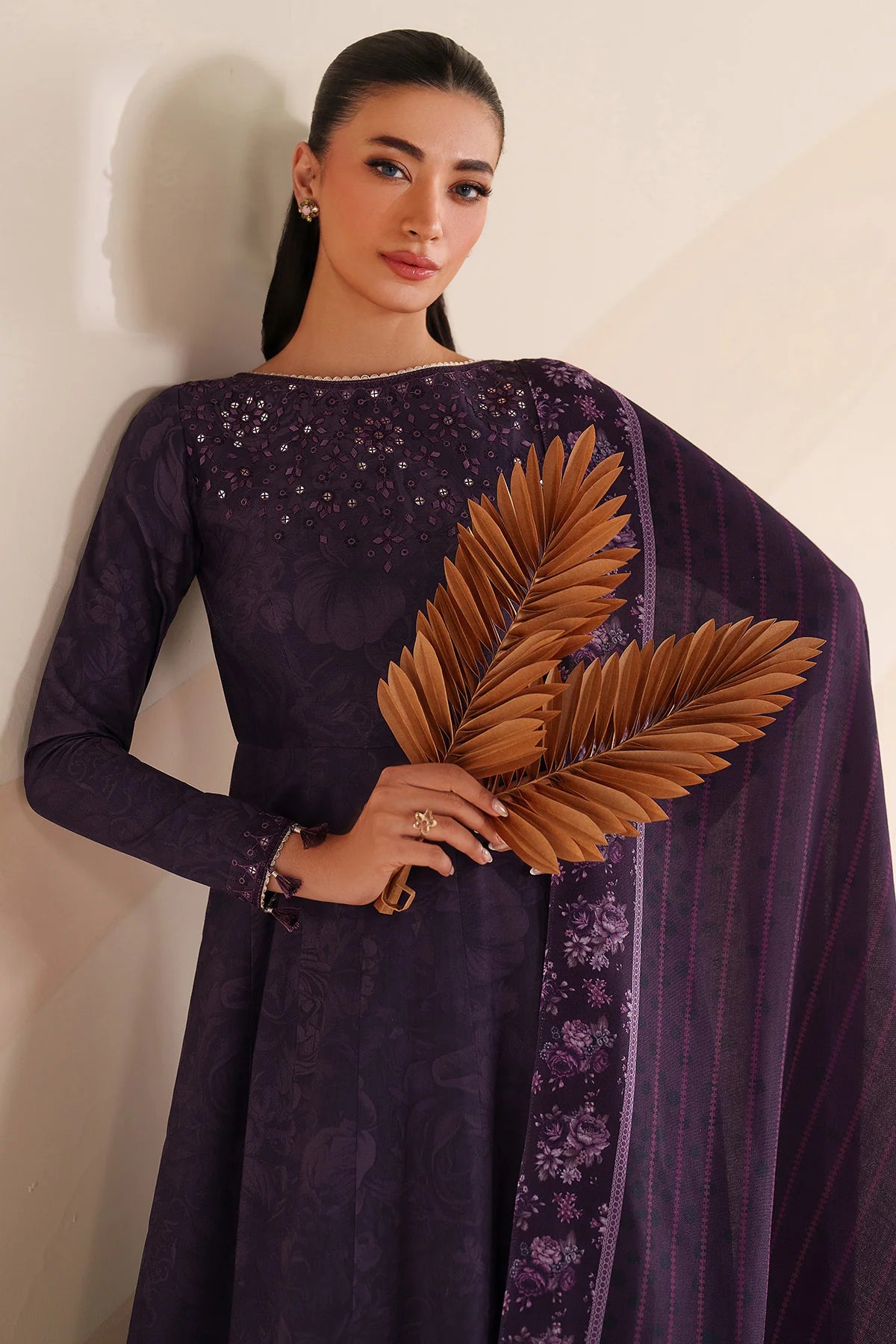 JZ-UW-D0244-0 | EMBROIDERED PREMIUM VISCOSE | Jazmin