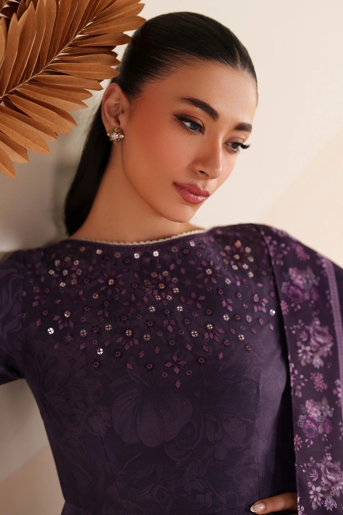 JZ-UW-D0244-0 | EMBROIDERED PREMIUM VISCOSE | Jazmin