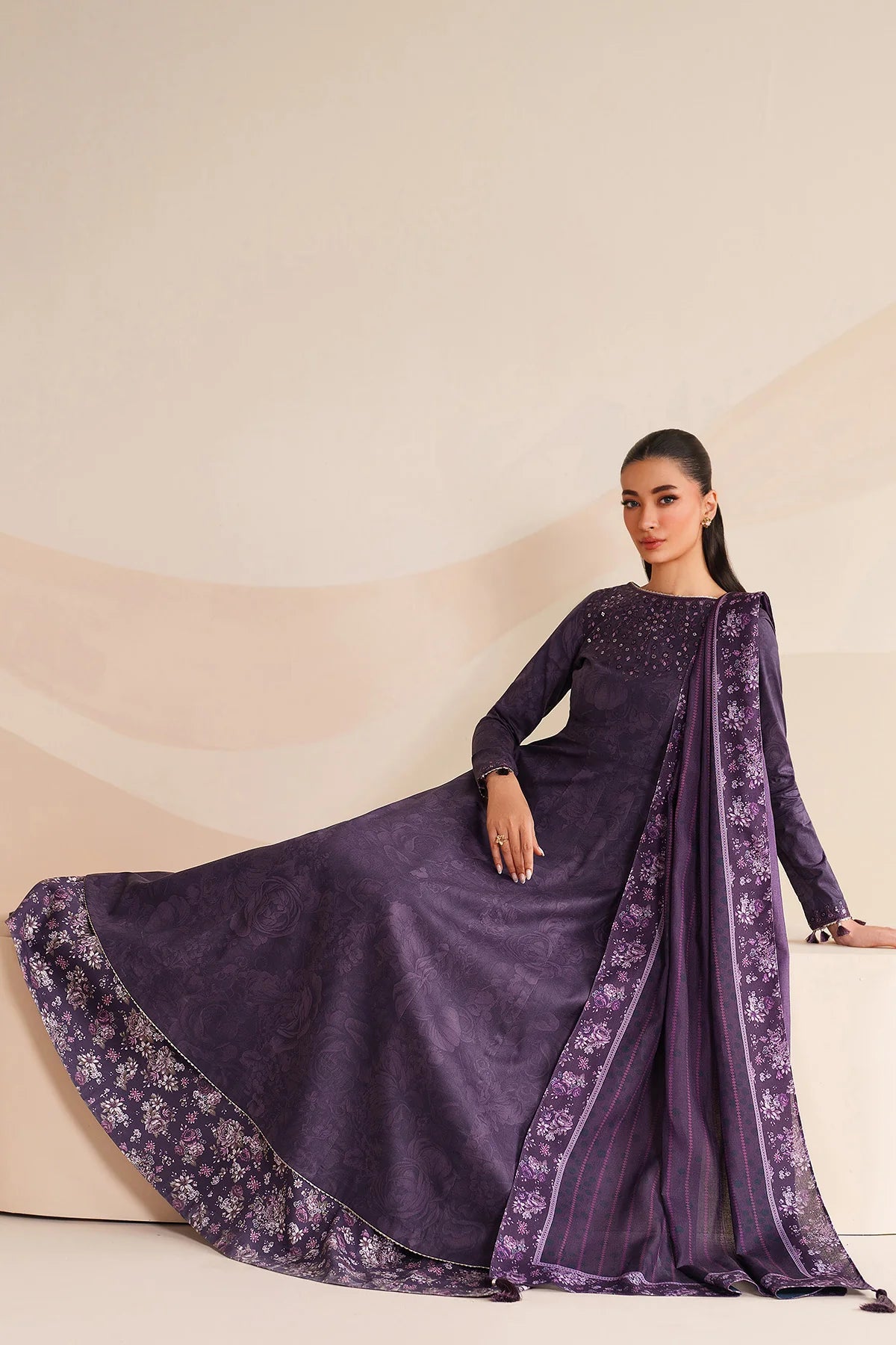 JZ-UW-D0244-0 | EMBROIDERED PREMIUM VISCOSE | Jazmin