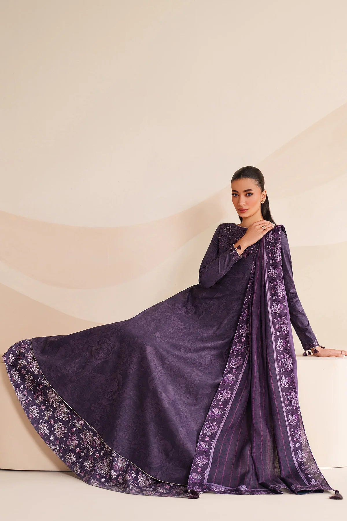 JZ-UW-D0244-0 | EMBROIDERED PREMIUM VISCOSE | Jazmin