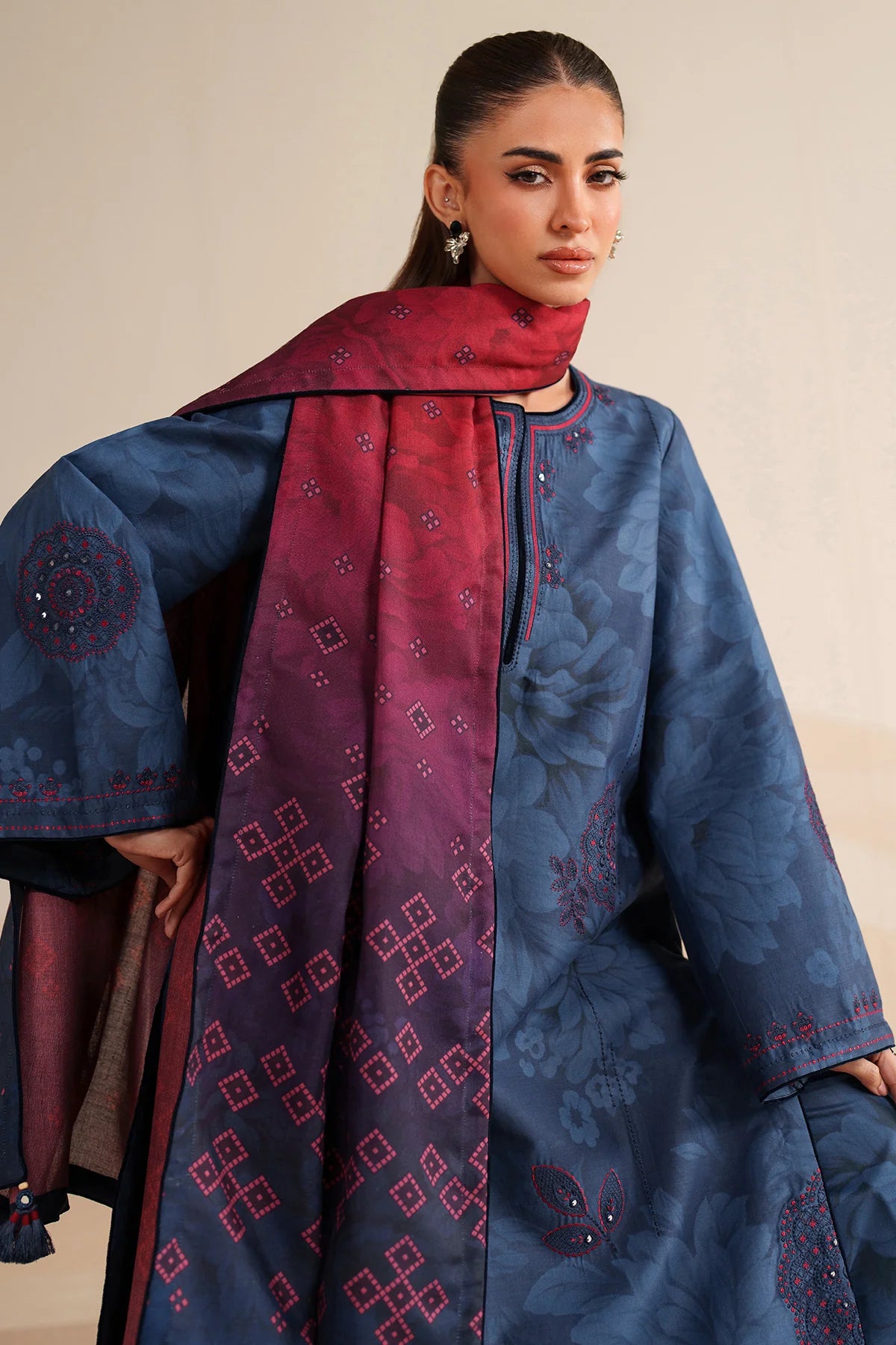 JZ-UW-D0234-0 | EMBROIDERED PREMIUM VISCOSE | Jazmin