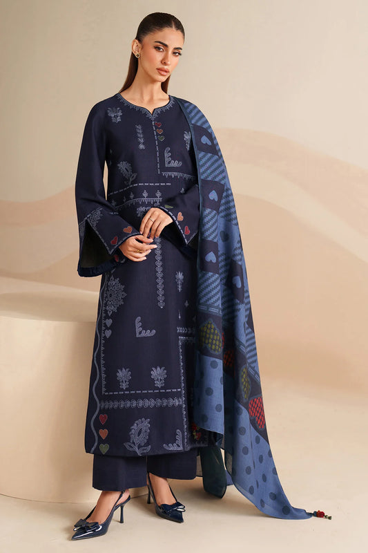 JZ-UW-D0229-0 | EMBROIDERED KHADDAR | Jazmin