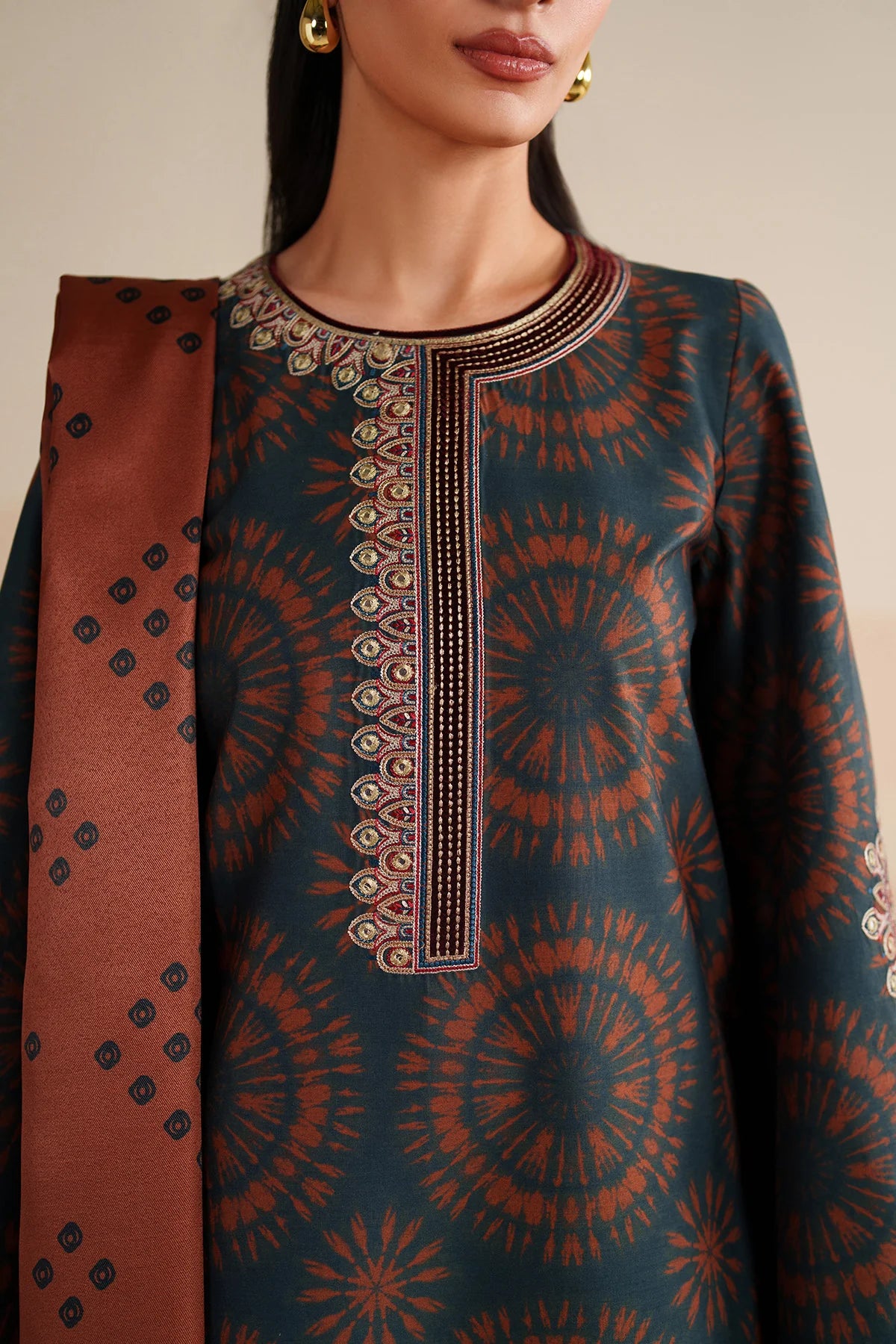 JZ-UW-D0238-0 | EMBROIDERED PREMIUM VISCOSE | Jazmin