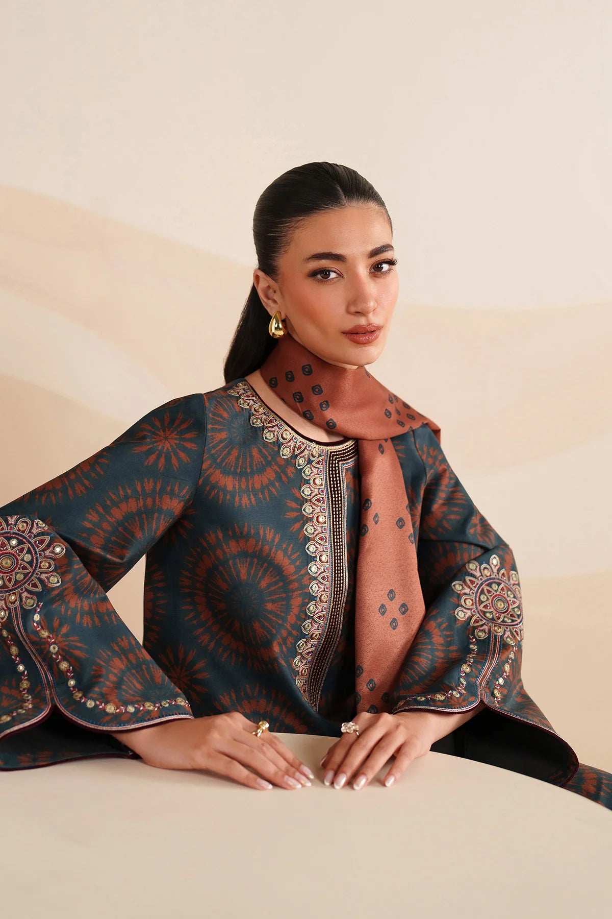 JZ-UW-D0238-0 | EMBROIDERED PREMIUM VISCOSE | Jazmin