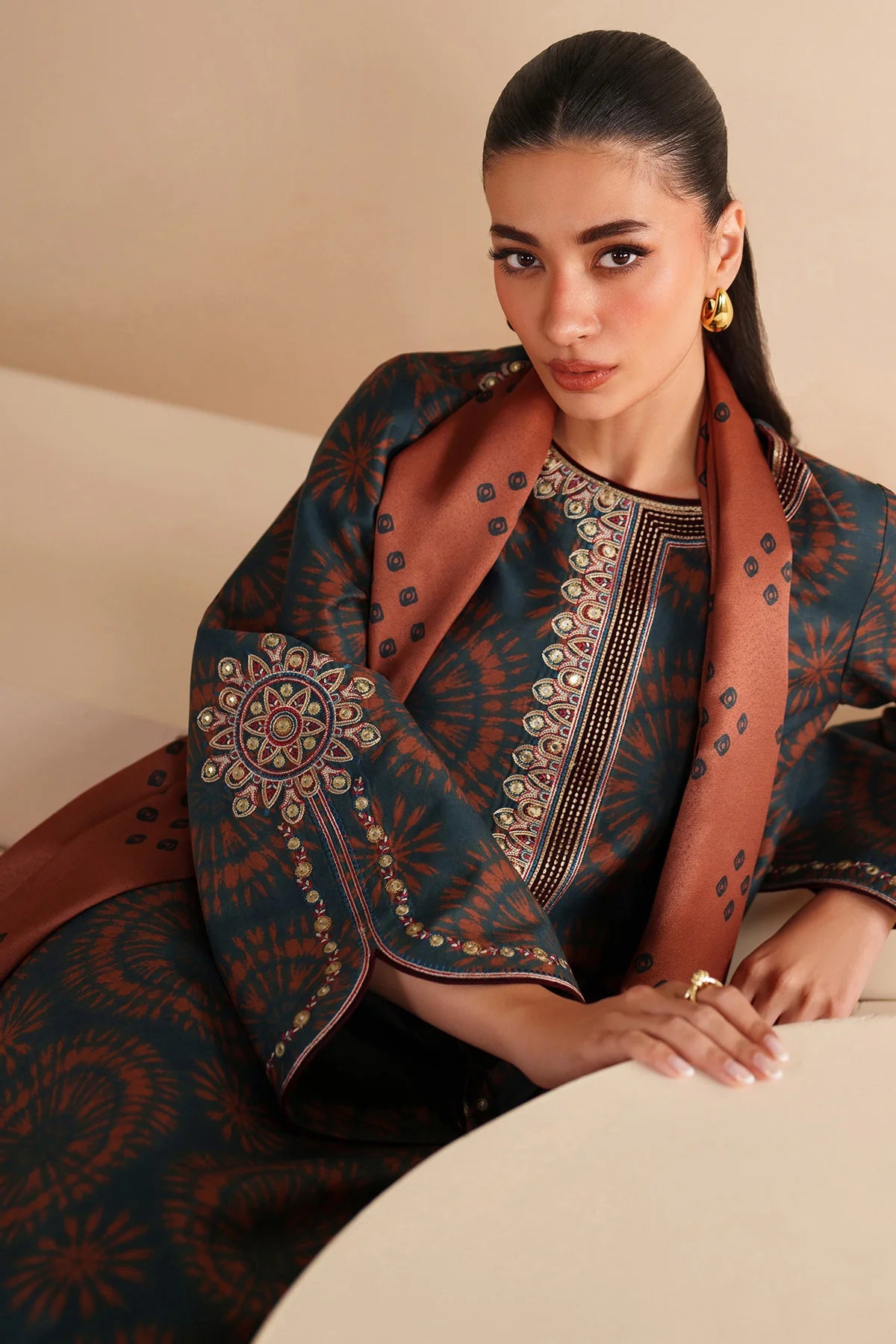 JZ-UW-D0238-0 | EMBROIDERED PREMIUM VISCOSE | Jazmin