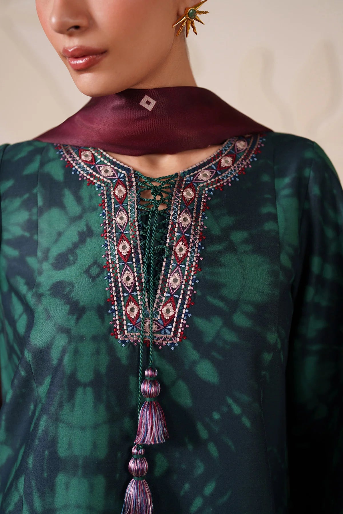 JZ-UW-D0232-0 | EMBROIDERED PREMIUM VISCOSE | Jazmin