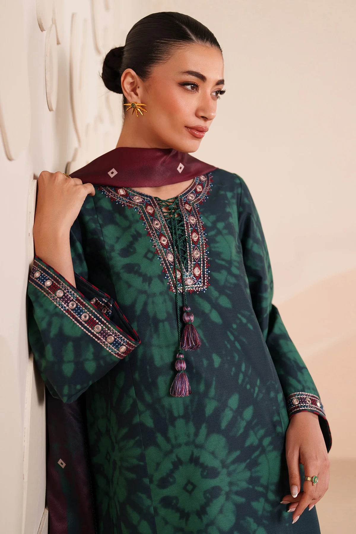 JZ-UW-D0232-0 | EMBROIDERED PREMIUM VISCOSE | Jazmin